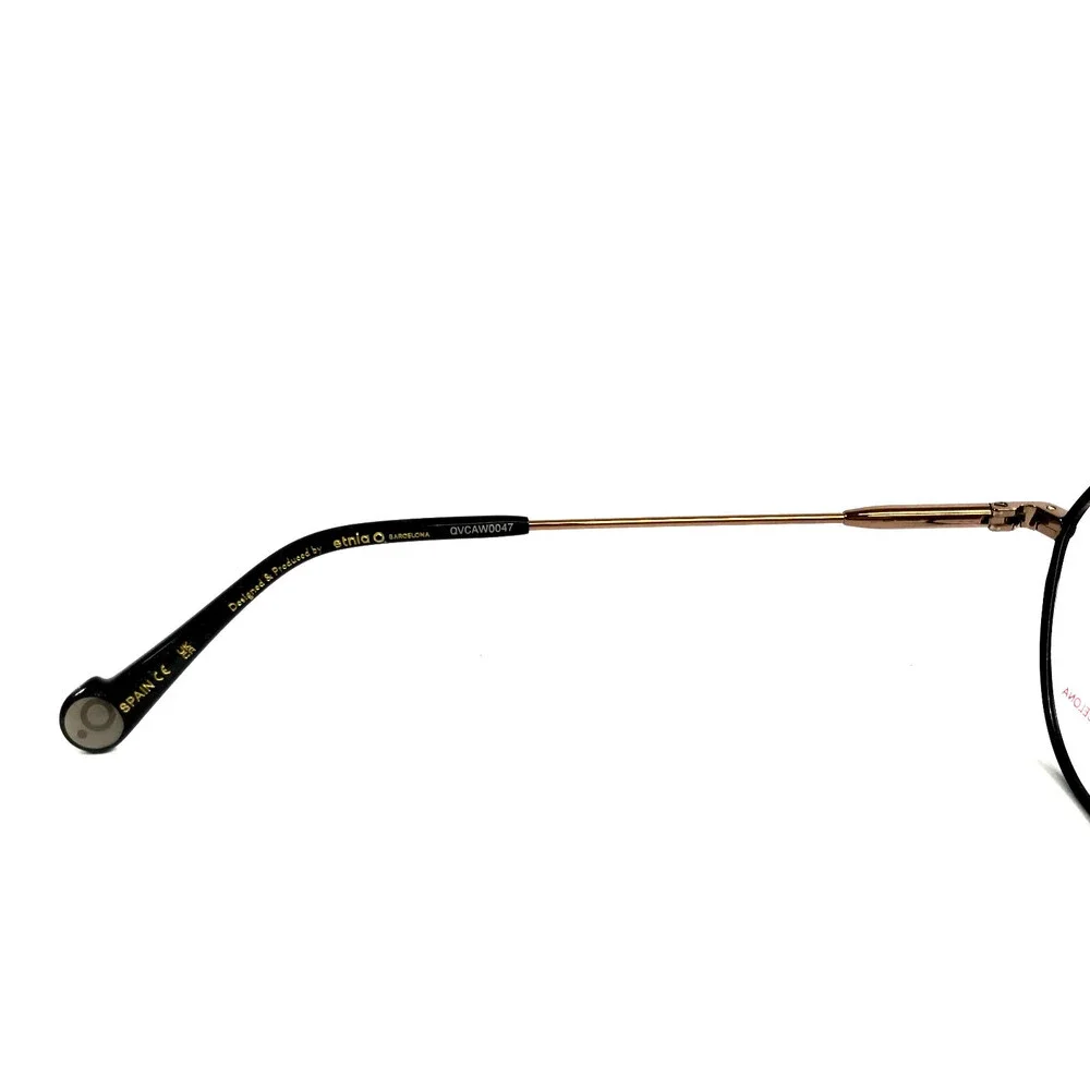 Etnia Barcelona Eyeglasses Frame STOA BKBZ Black Bronze Round Wire Rim 49-19-138